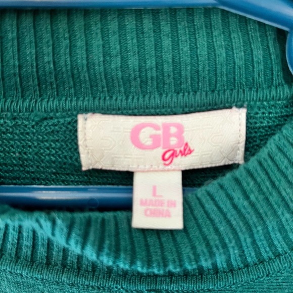 GB Girls Large Green Sweater - Picture 3 of 6